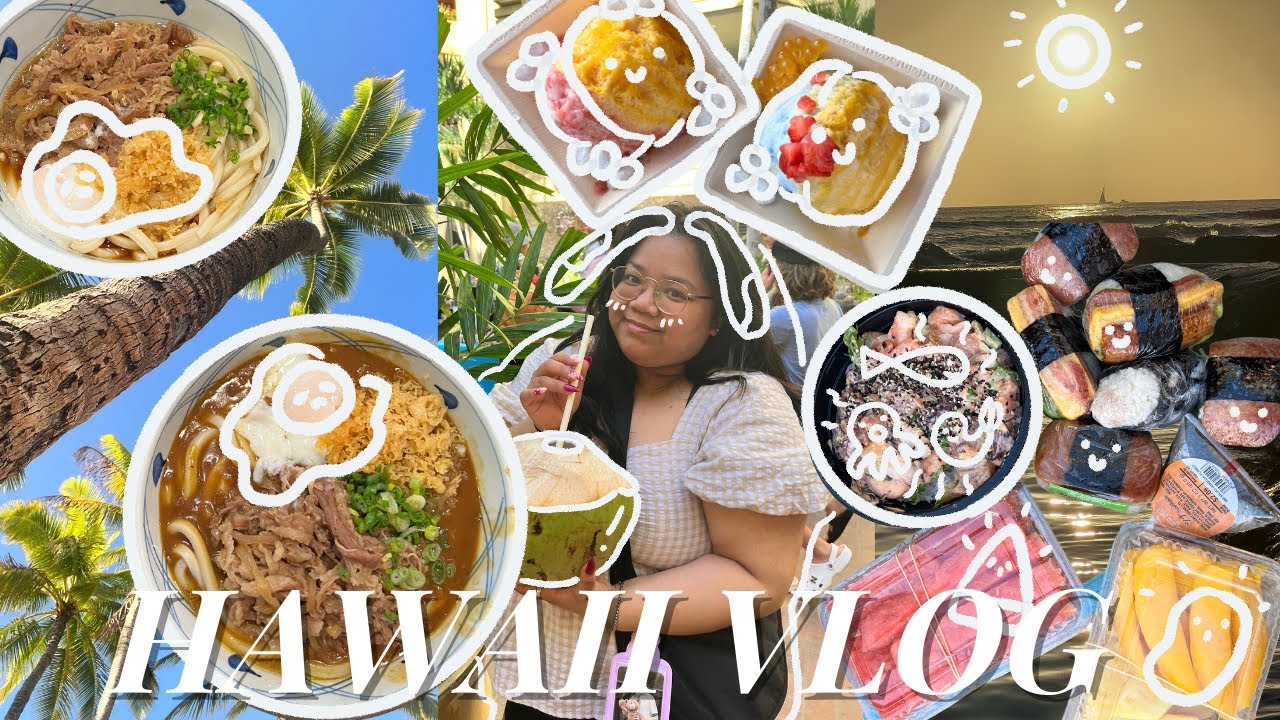 HAWAII VLOG 2023 part one (traveling, marugame udon, farmer's market