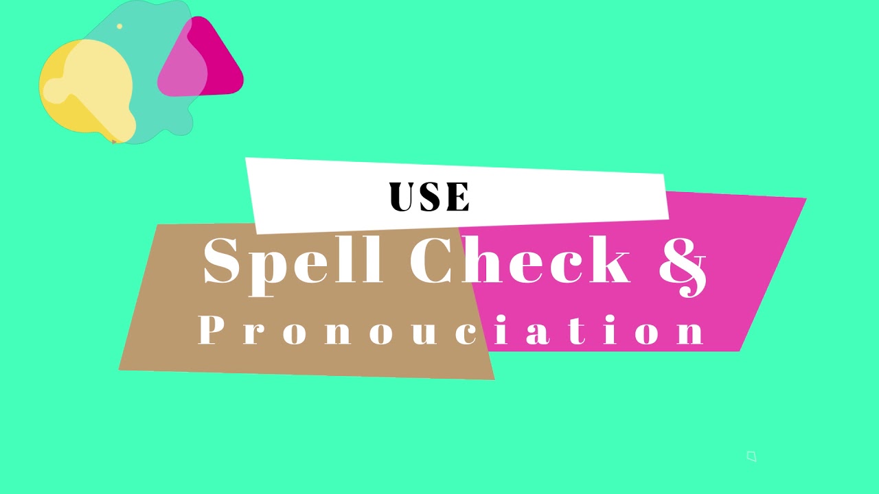 Correct Spelling Voice Spell Checker Pronunciation - YouTube