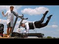Falling on a Moving Treadmill in Slow Mo - The Slow Mo Guys