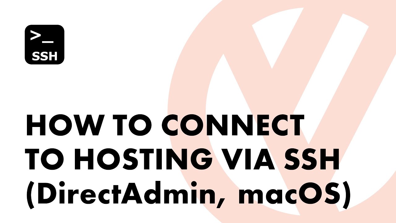 How to connect to hosting via SSH (DirectAdmin, macOS) - YouTube