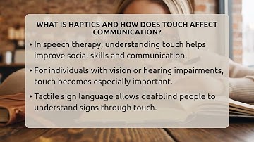 What Is Haptics And How Does Touch Affect Communication? - Communicate Clearly Together