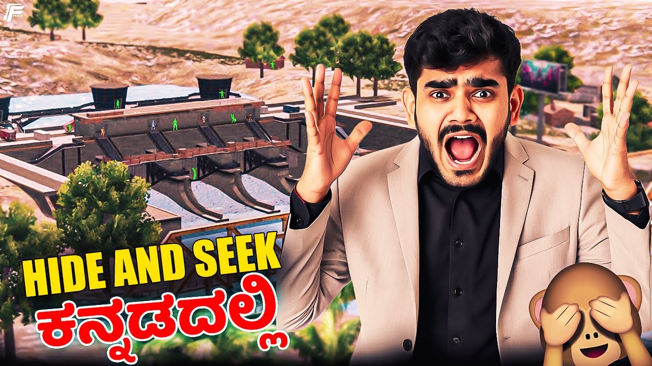 😎HIDE AND SEEK IN ಕನ್ನಡದಲ್ಲಿ RIVER SIDE FULL FUN IN FREE FIRE MAX😁