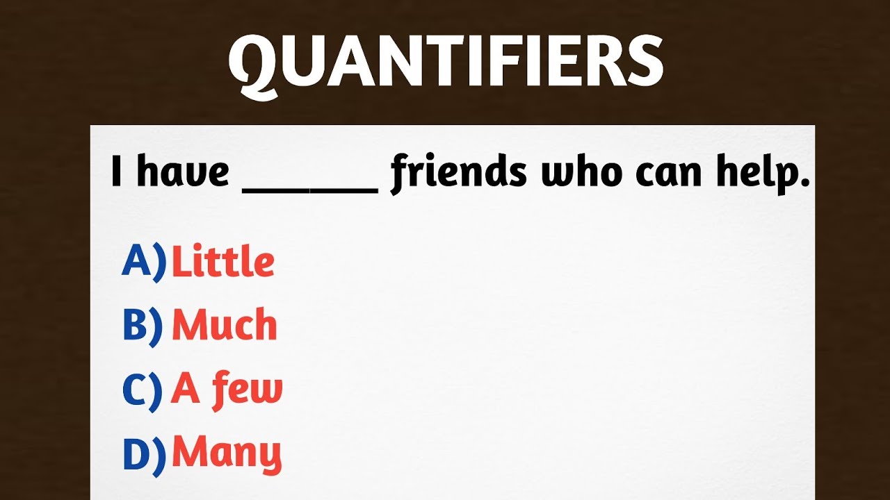 Quantifiers in English: much, some , little, a few | Grammar Test #7 ...