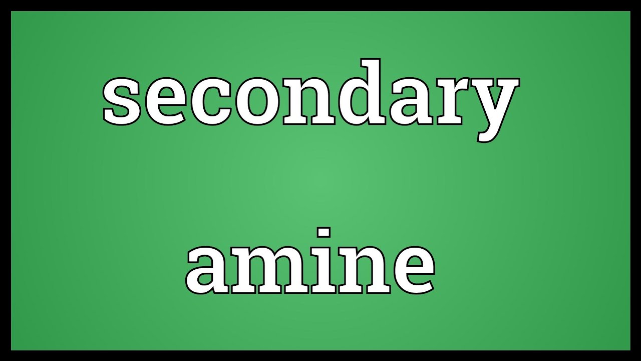 Secondary amine Meaning
