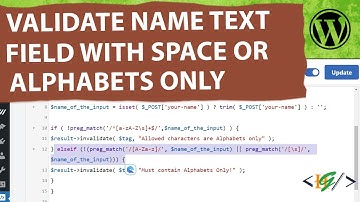 How to Validate Name Field with Alphabets and Space in Contact Form 7 WordPress | First & Last Name