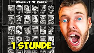 😱❌ICH DARF 1 STUNDE LANG *KEINE* KARTE WÄHLEN... (Mega Auswahl Eskalation) | Clash Royale Deutsch