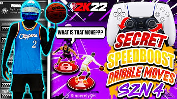 SECRET SEASON 4 SPEED BOOST DRIBBLE MOVES IN 2K22! *NEW* ISO DRIBBLE TUTORIAL! BEST SIGS! - NBA 2K22