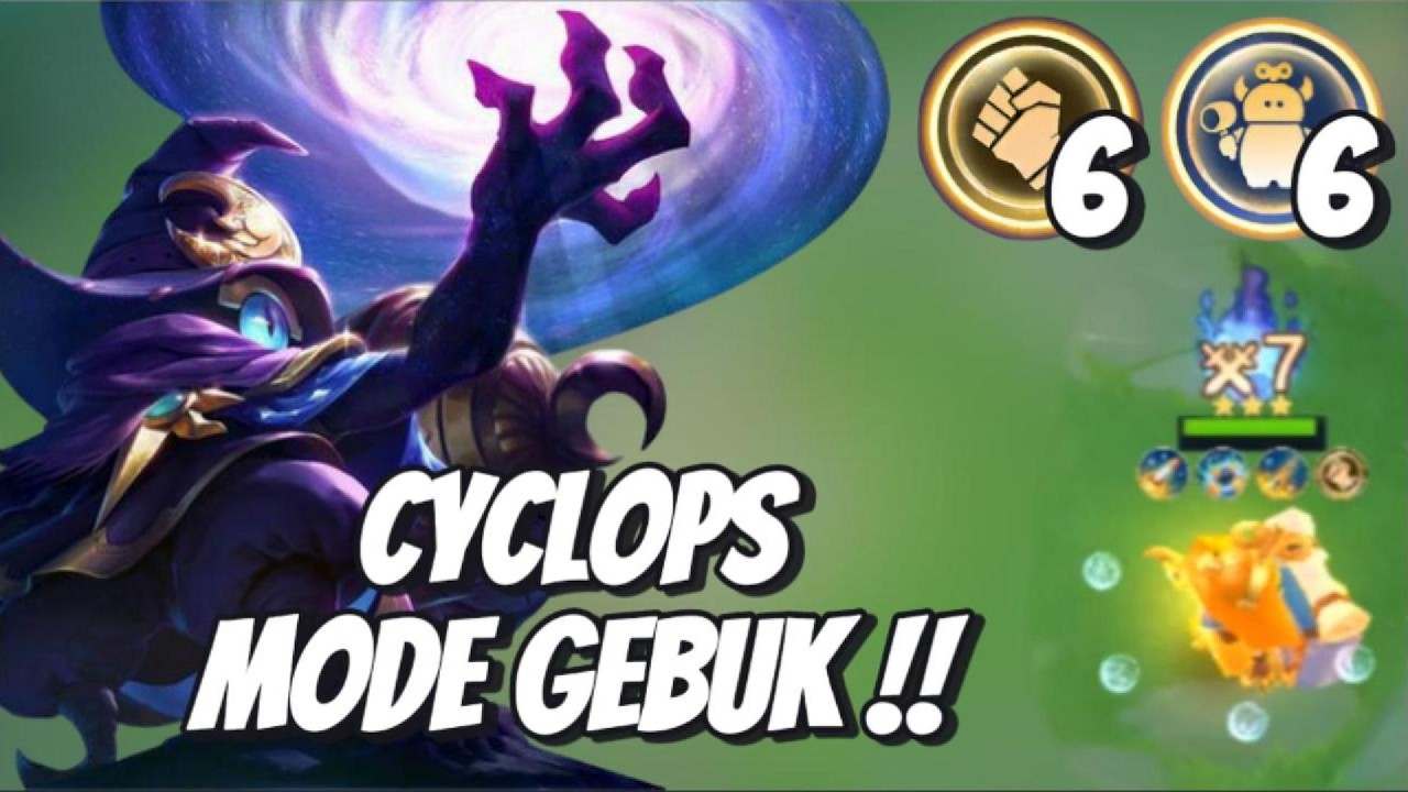 CYCLOPS SPAM SKILL ?? MANA PATEN !! CYCLOPS GEBUK INI BOSS !! MAGIC CHESS GOGO ~