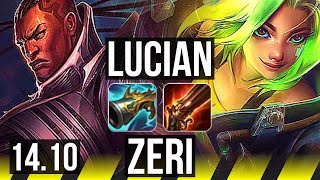 LUCIAN & Nami vs ZERI & Senna (ADC) | 72% winrate, 9/3/7 | EUW Master | 14.10