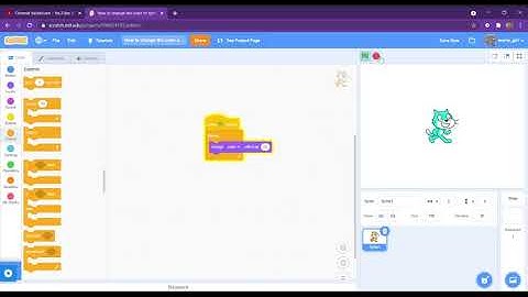 How To Change The Color Of Your Sprite On Scratch