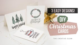 3 Easy DIY Christmas Card Designs || 2021 EDITION