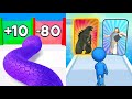 Snake Run Race VS Monster Draft Max Levels Unlocked Speedrun Gameplay