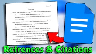 How To Add References In Google Docs - Citations & Bibliography
