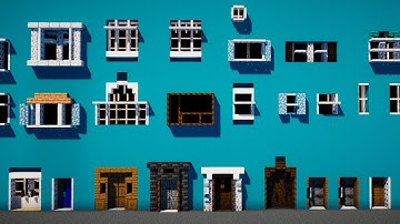 52 Minecraft Window, Door, Garage Designs