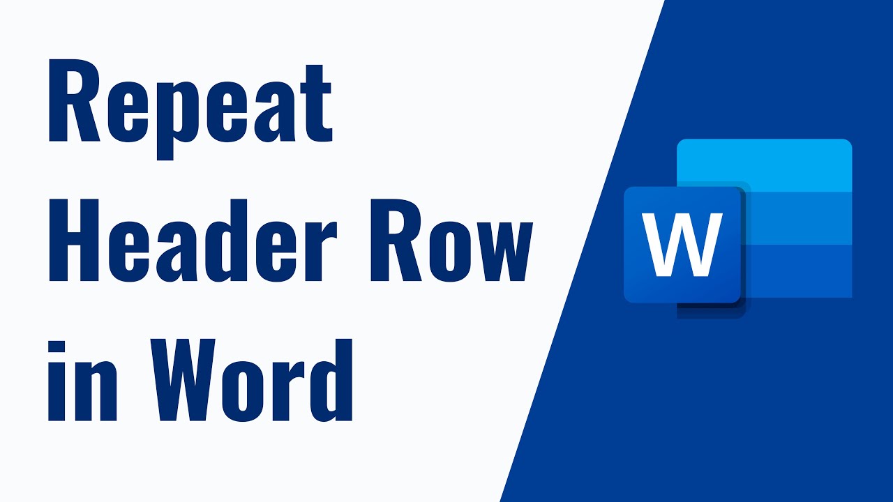 How to repeat header row in Microsoft Word - YouTube