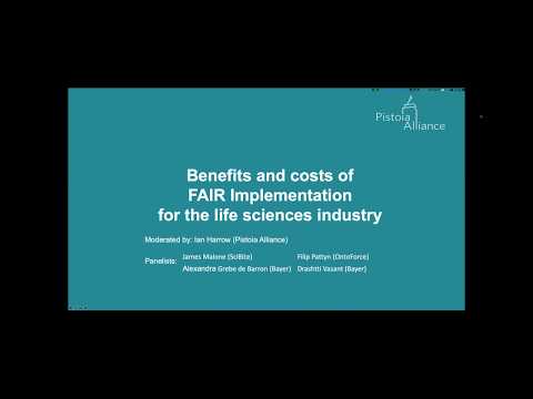 Webinar: Pistoia Alliance - Benefits and costs of FAIR implementation for the Life Sciences industry - video from SciBite