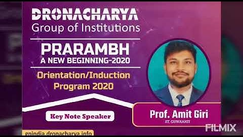 ORIENTATION/INDUCTION PROGRAM FOR B.TECH (BATCH : 2020-2024).