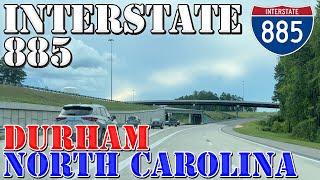 I-885 - BOTH Directions - Durham - North Carolina - 4K Highway Drive