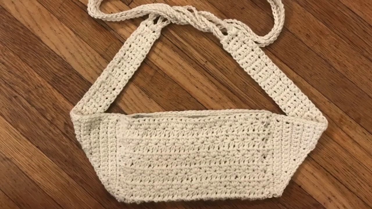 Fanny Pack Star stitch Crochet Tutorial RIGHT HANDED - YouTube