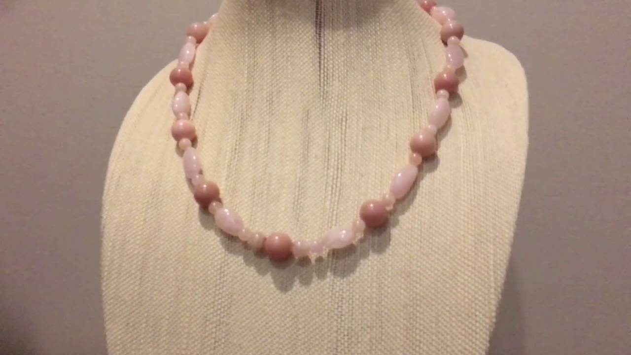 MORGANITE & PINK OPAL NECKLACE