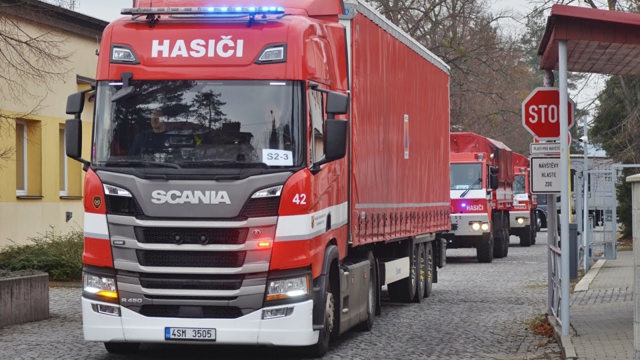Hasičský záchranný sbor veze humanitární pomoc pro Ukrajinu - odjezd 2. segmentu, 8.3.2022