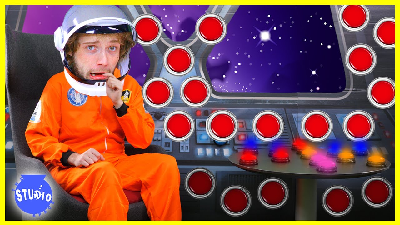 ⁣100 Mystery Button Challenge in Space but only ONE will let you ESCAPE..
