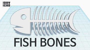 [1DAY_1CAD] FISH BONES (Tinkercad : know-how / style / education) [STL & Printing Service]