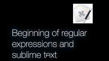 정규식 표현(Regular Expression) 과 서브라임텍스트 편집기