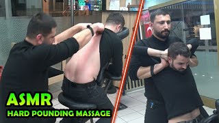 the world's hard relaxing massage 😴LOUD BACK CRACK😴asmr head, back, arm, pounding, ear, neck massage