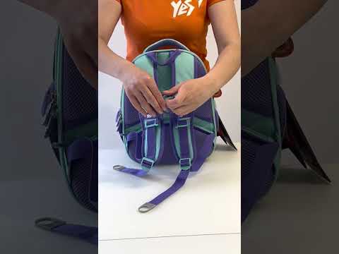 Рюкзак шкільний ортопедичний YES H-100 Good Vibes 35х28х15 см, 15 л, бірюзовий (559369), відео 1