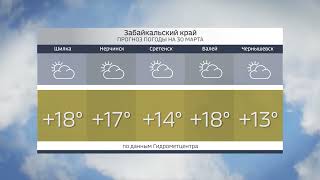 Погода в Забайкалье на 30 марта