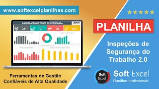 Planilha de Controle de Inspeção de Segurança com Dashboard I Planilha Automatizada I Soft Excel screenshot 1