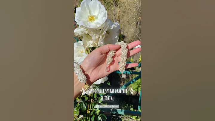 How to make Double Spiral beaded bracelet | Pearl bracelet tutorial #diy #beadingtutorial #bracelet