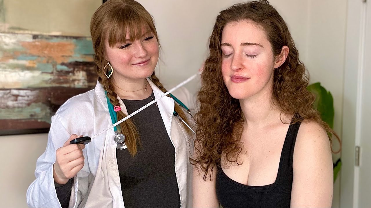 ASMR Real Person Cranial Nerve Exam for Zoe | Sharp or Dull, Warm or Cold Sensation Test & Measuring