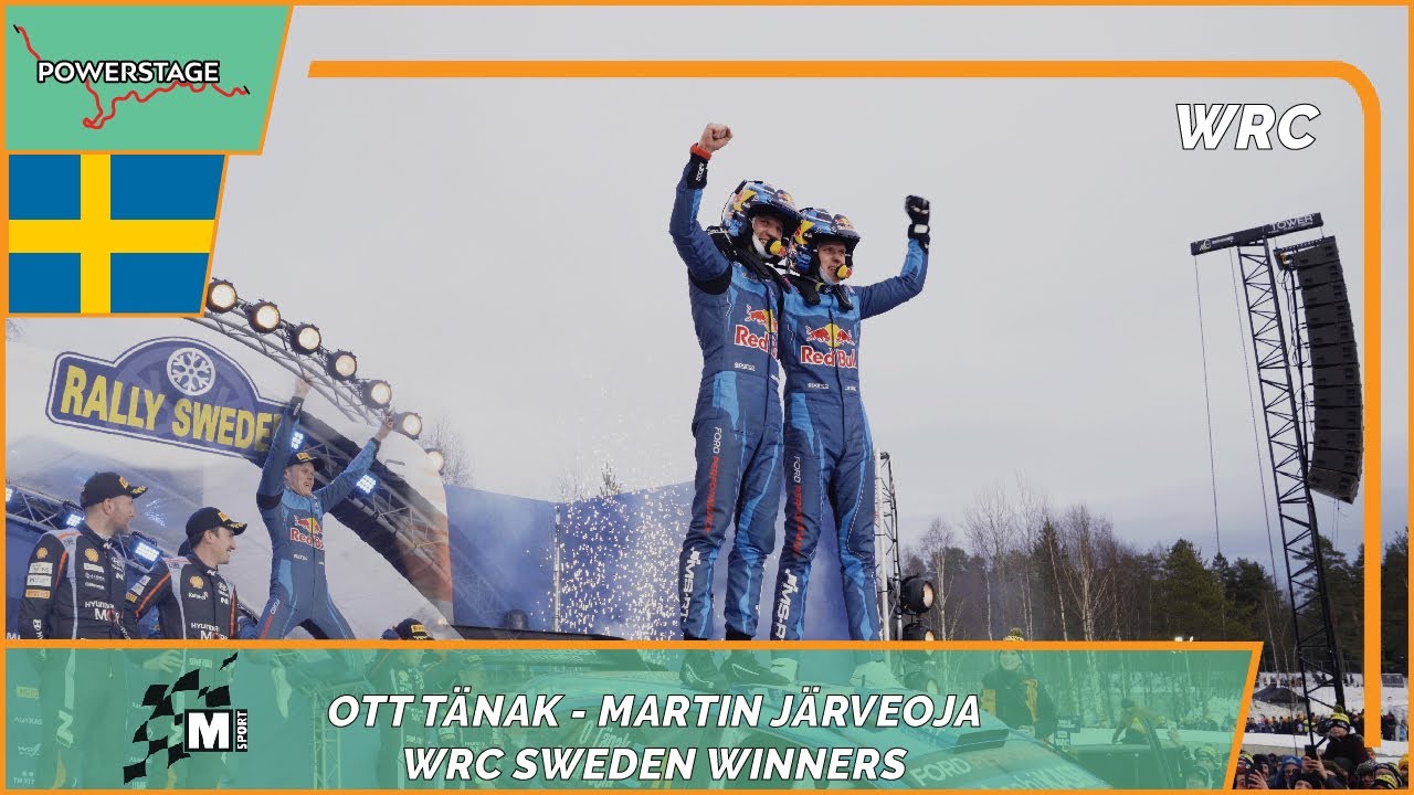 OTT TÄNAK- MARTIN JÄRVEOJA WRC RALLY SWEDEN 2023 WINNERS PODIUM CELEBRATION || PURE SOUND