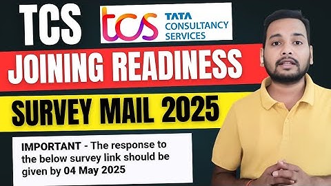 TCS Joining Readiness Survey Mail Update | Onboarding/Joining Mail | Offer Letter | Ilp Corner,BGC