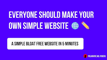 Everyone Should Make Your Own Simple Website | Setup a free static site in 5 minutes