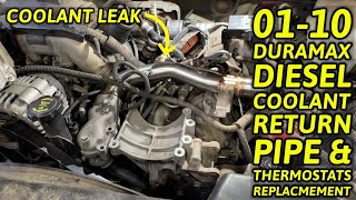 0110 Chevy/GMC Duramax Diesel Coolant Return Pipe & Thermostats Replacement HowTo
