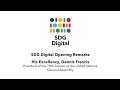 Sdg digital his excellency dennis francis president of the 78th session of the united nations gen