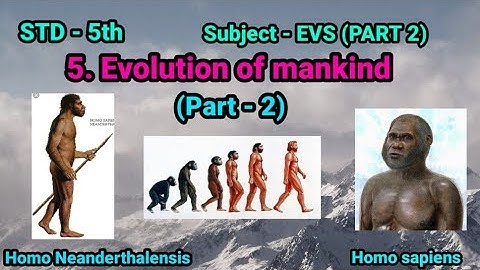 Standard 5th | EVS PART 2 (Environmental studies) | chapter 5 Evolution of Mankind | English medium