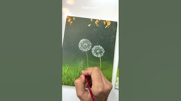 How to paint dandelions/ easy acrylic painting for beginners