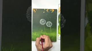 How to paint dandelions/ easy acrylic painting for beginners