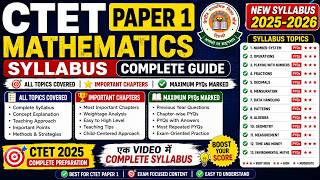 CTET Paper 1 Mathematics Syllabus 2025-2026 | Complete Chapter Wise Syllabus & Important Topics