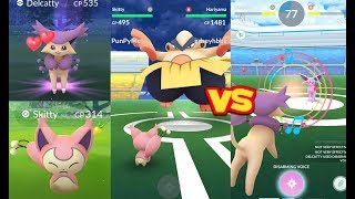 Catch Pokémon Go Gen 3 Skitty, Delcatty - Gym Battles