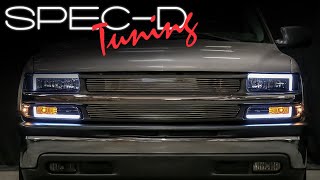 SPECDTUNING INSTALLATION VIDEO: 19992002 CHEVY SILVERADO HEADLIGHTS WITH BUMPER LIGHT