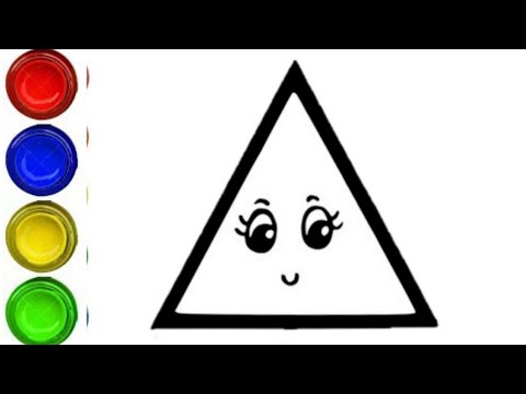 How to draw a triangle for kids || kids drawing easy step by step || Kids easy drawing