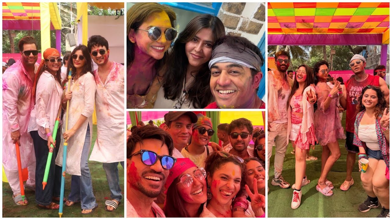 Gaurav Khanna Holi party with wife Akanksha chamola