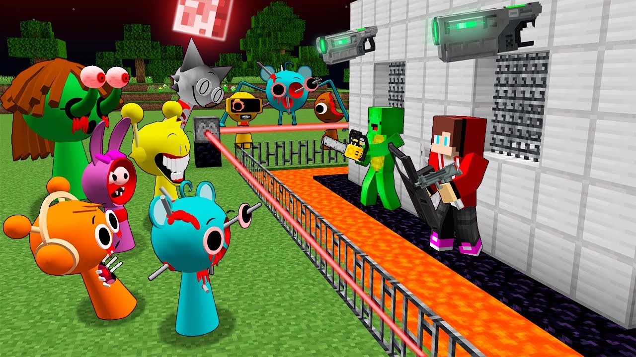 ゼンマイのミキー Protect your home from Spranky Myzen and Mikey Zenichi Minecraft