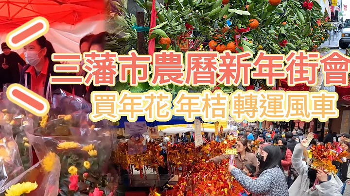 风雨不阻去2023三藩市（旧金山）农历新年街会行花街买挥春、年花年桔贺年食品 - 天天要闻