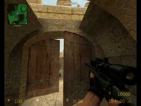 Counter-Strike : Source - Scary Glitch AWP shoots 2times in 2 sec